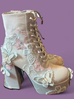 Sugar Thrillz x Dolls Kill - Take Me Away Butterfly Platform Boots